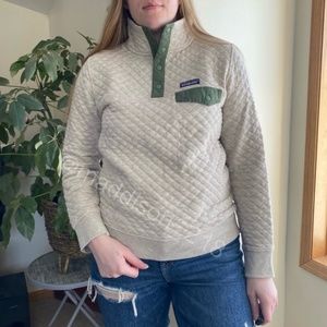 Patagonia quilted store pullover birch white